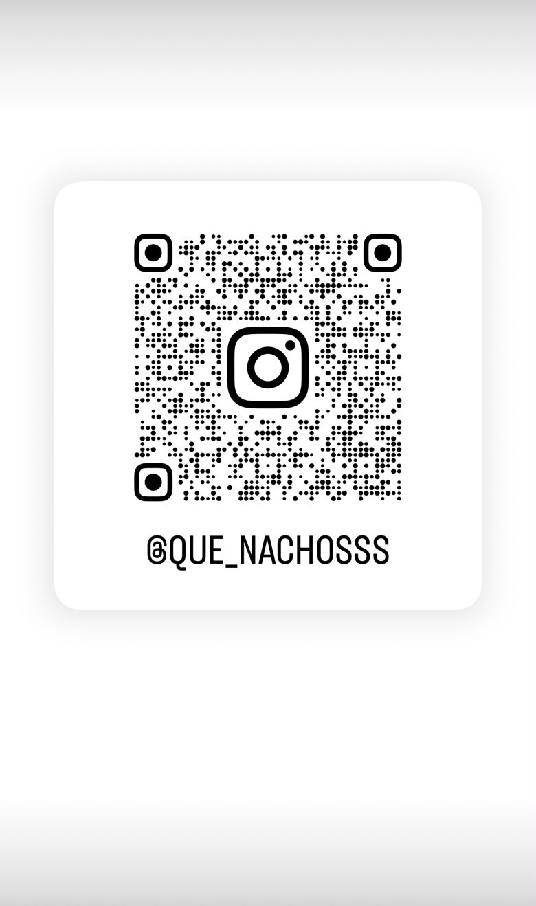 Código QR oficial del Instagram de QUE NACHOS